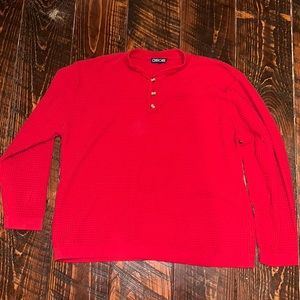 Red waffle thermal large tshirt cherokee
